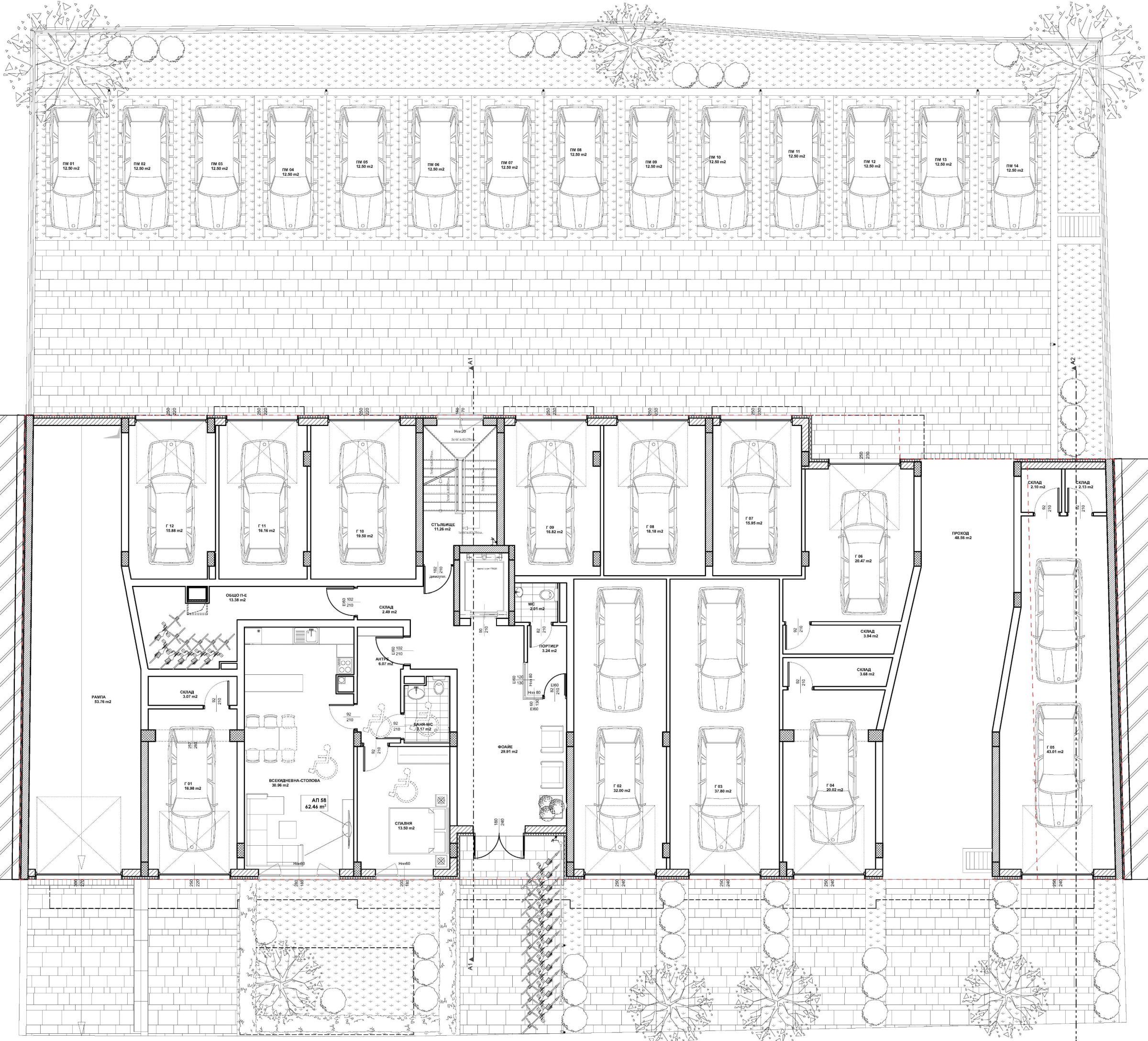 Паркоместа и гаражи, ниво 0 – Uptown Residence