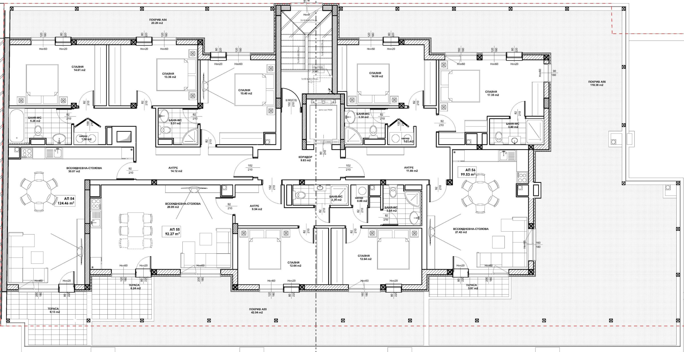 Разпределение на етаж 7 – Uptown Residence